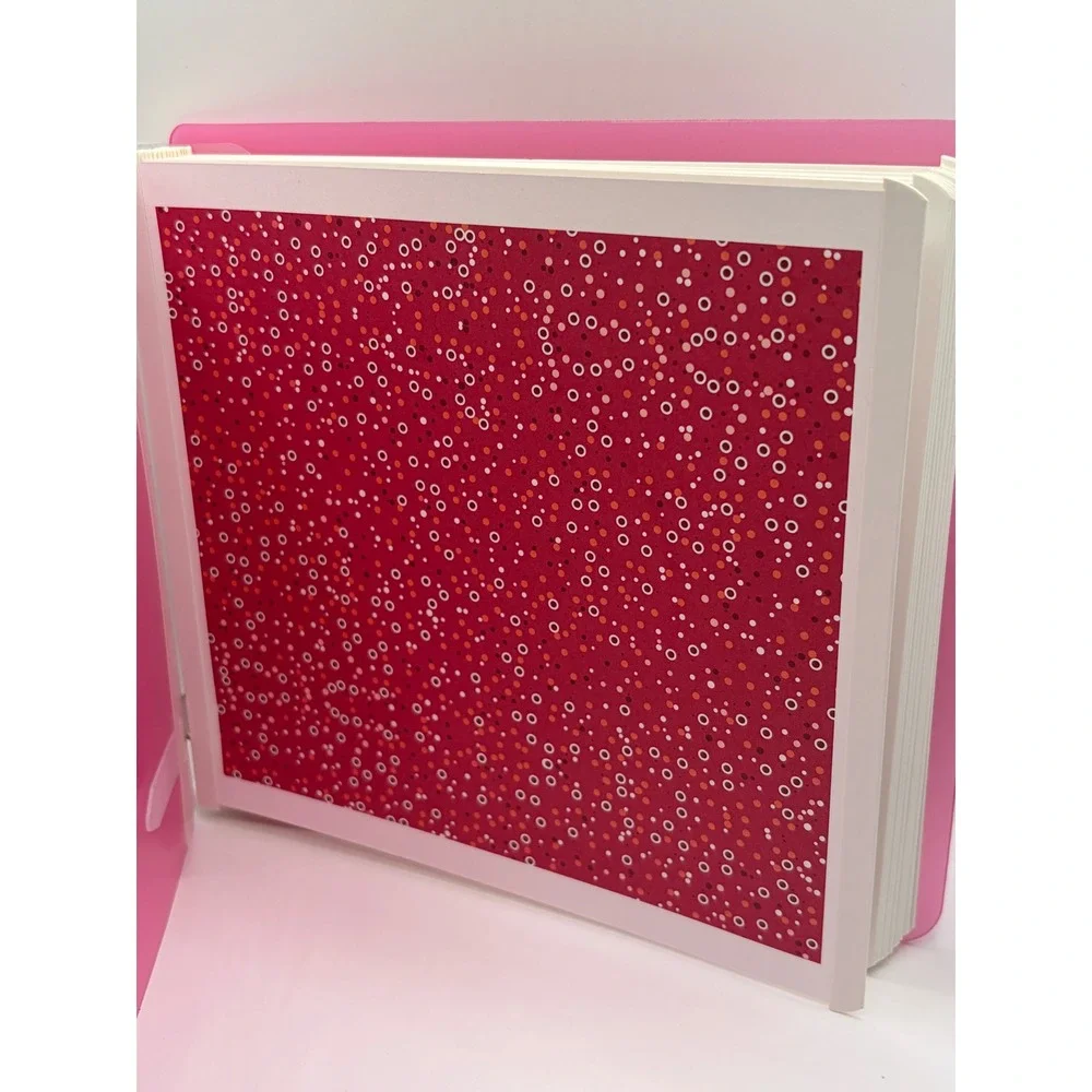 Creative Memories Pink Daisy 8x8 Scrapbook Album Translucent Cover Pink Red